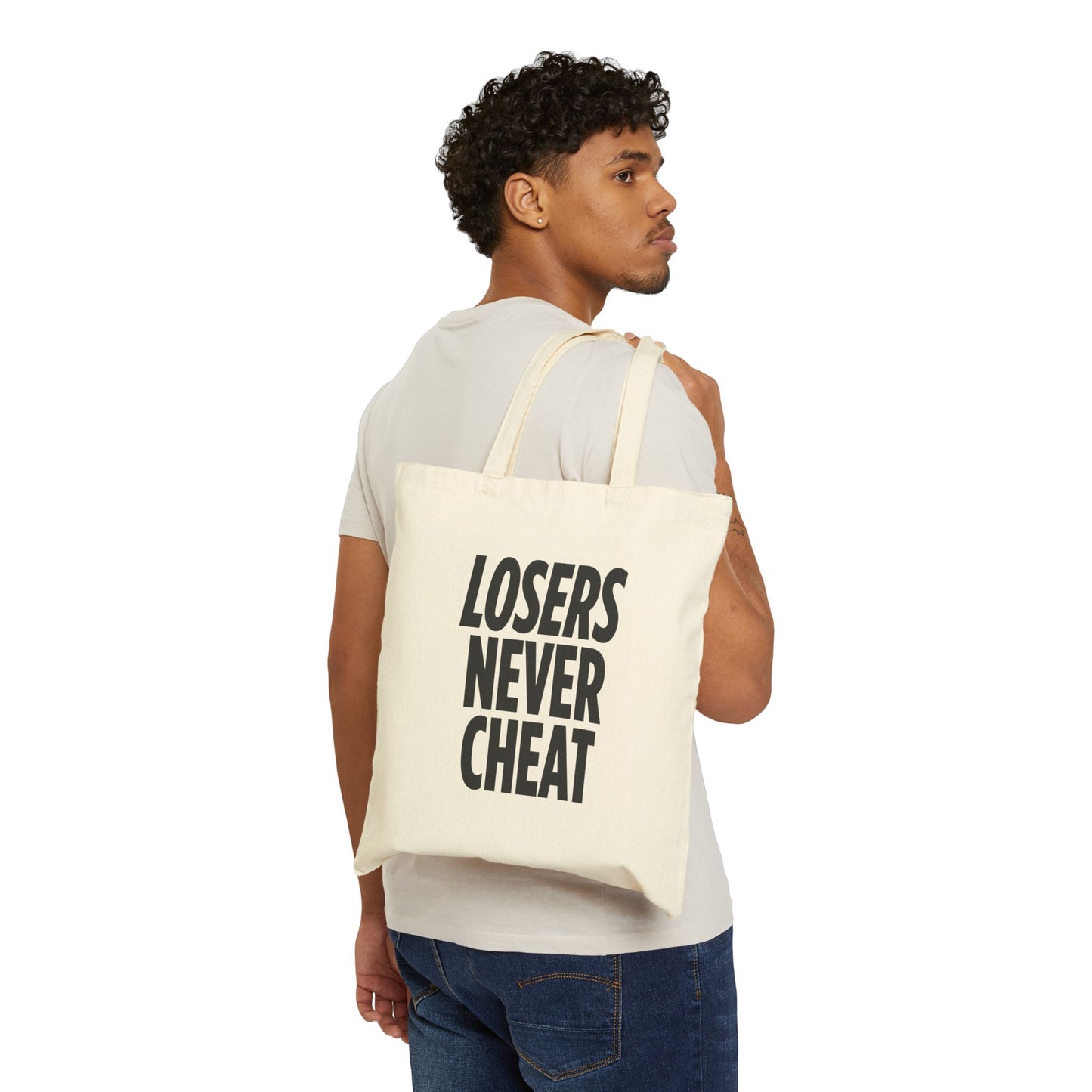 The Audacity Cheaters Never Lose Cotton Canvas Tote Bag