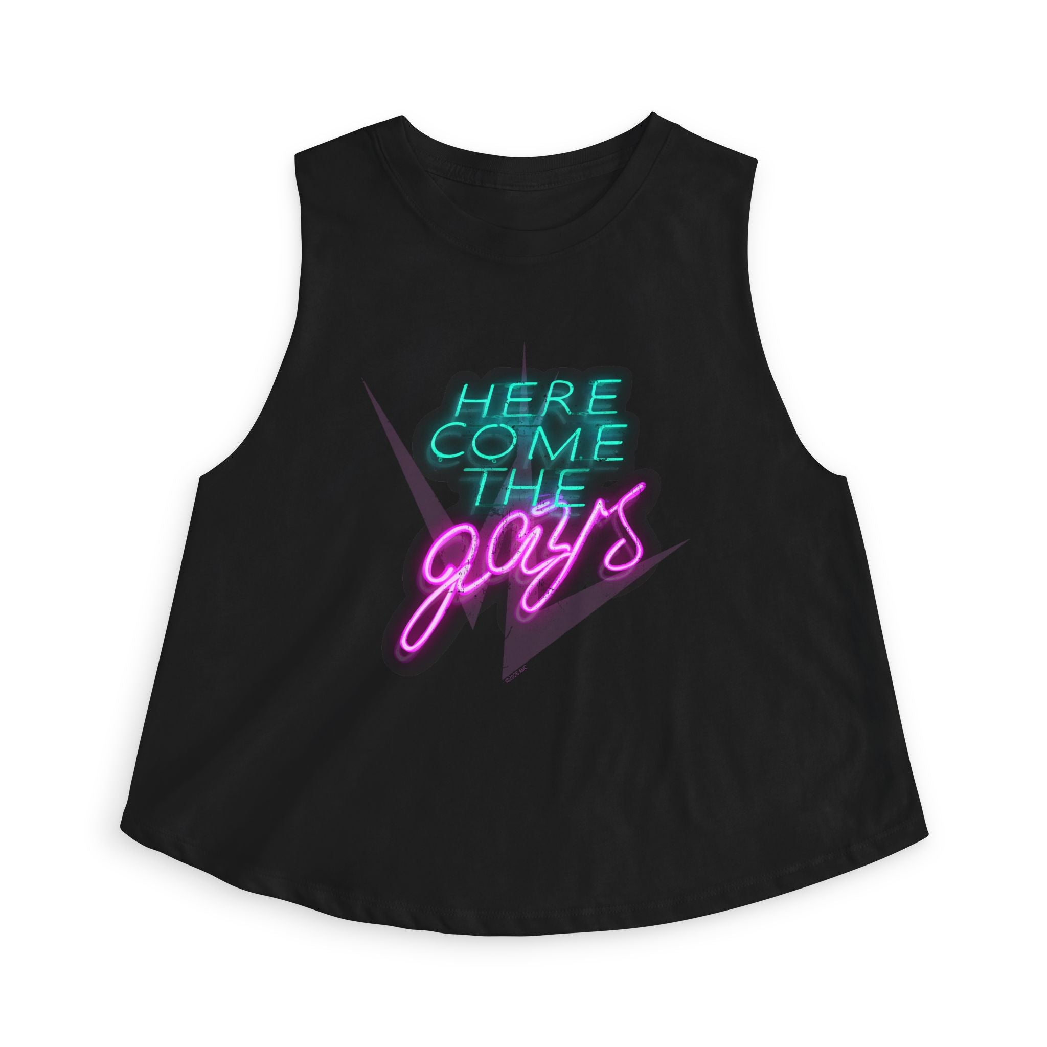 The Vampire Lestat Here Comes the Gays Neon Pride Crop Tank Top