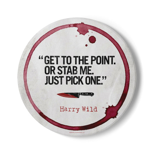 Harry Wild "Stab Me" Ceramic Coaster
