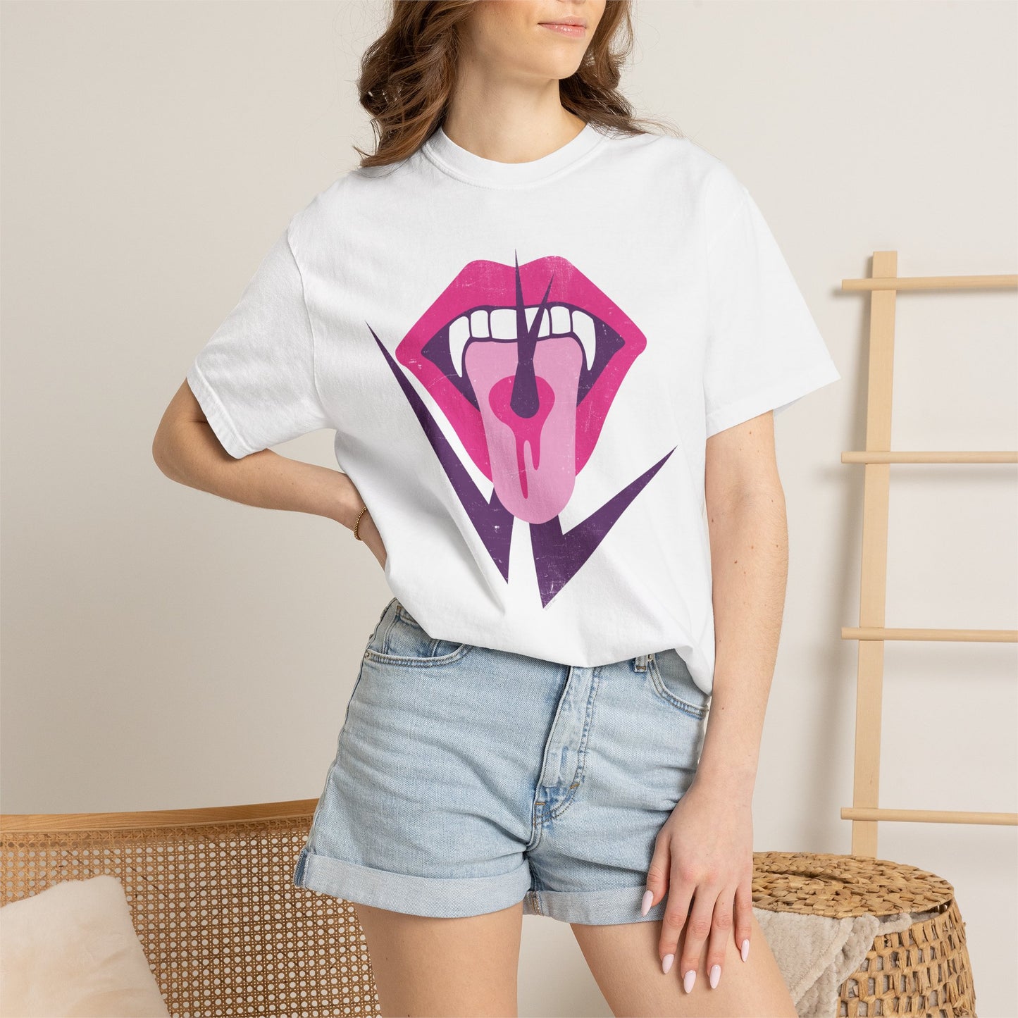 The Vampire Lestat Tongue and Fangs Logo T Shirt