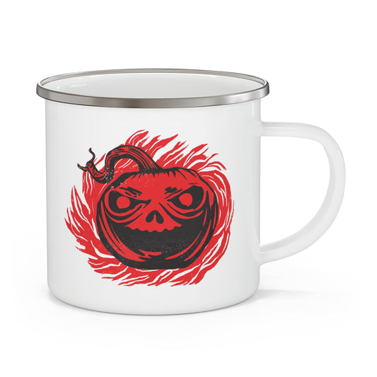 Shudder Jack O' Lantern Enamel Camping Mug