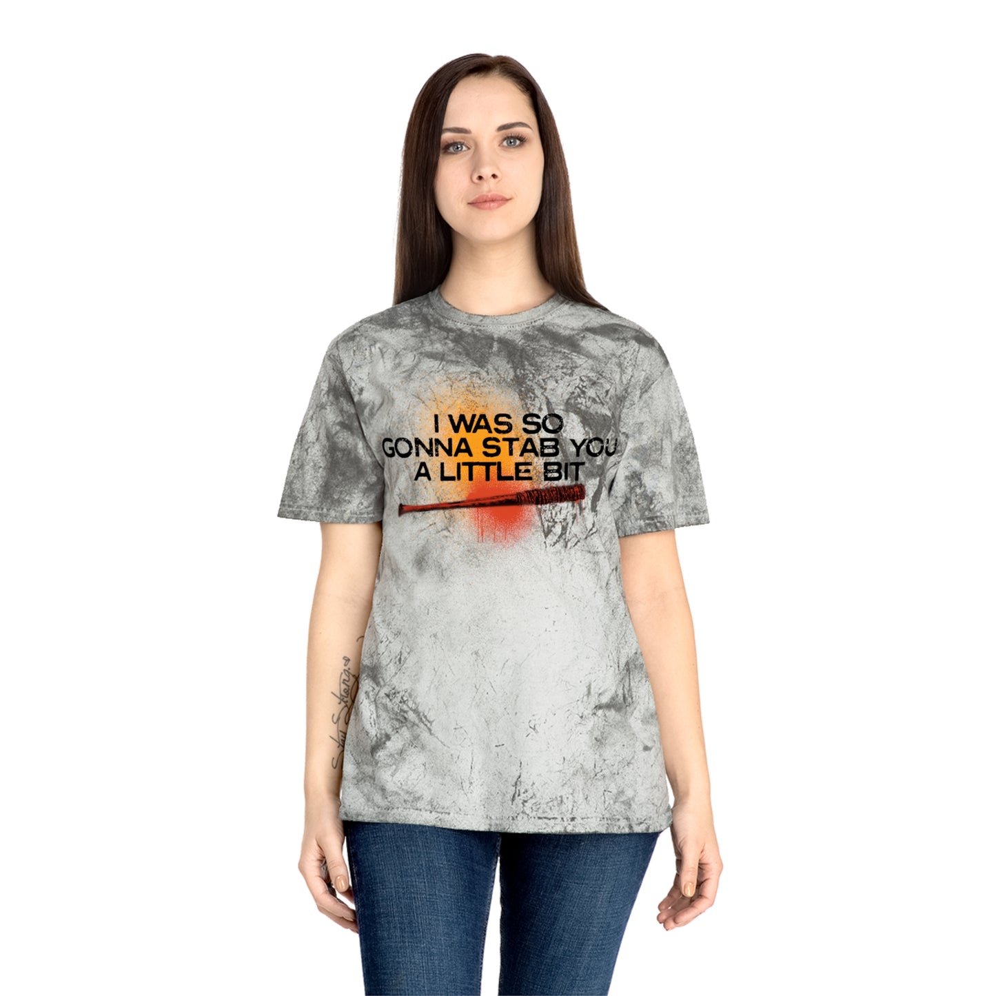 Dead City Negan Stab You Marbled Wash T-shirt