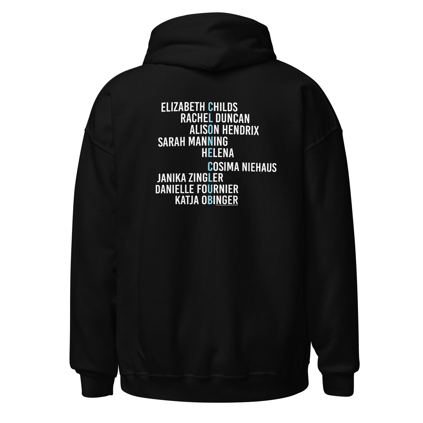 Orphan Black Clone Club Names Hoodie