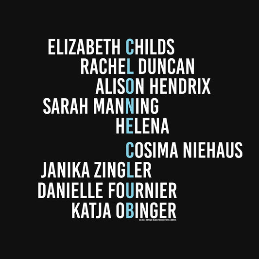 Orphan Black Clone Club Names Hoodie