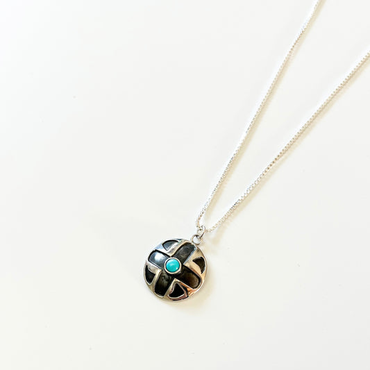 Dark Winds x Yoté Jewelry 'Protection Shield' Turquoise Necklace