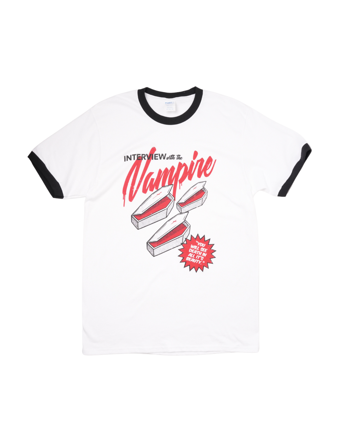 Interview with the Vampire x Dirty Coast Coffin Ringer T-Shirt White