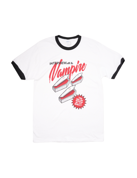 Interview with the Vampire x Dirty Coast Coffin Ringer T-Shirt White