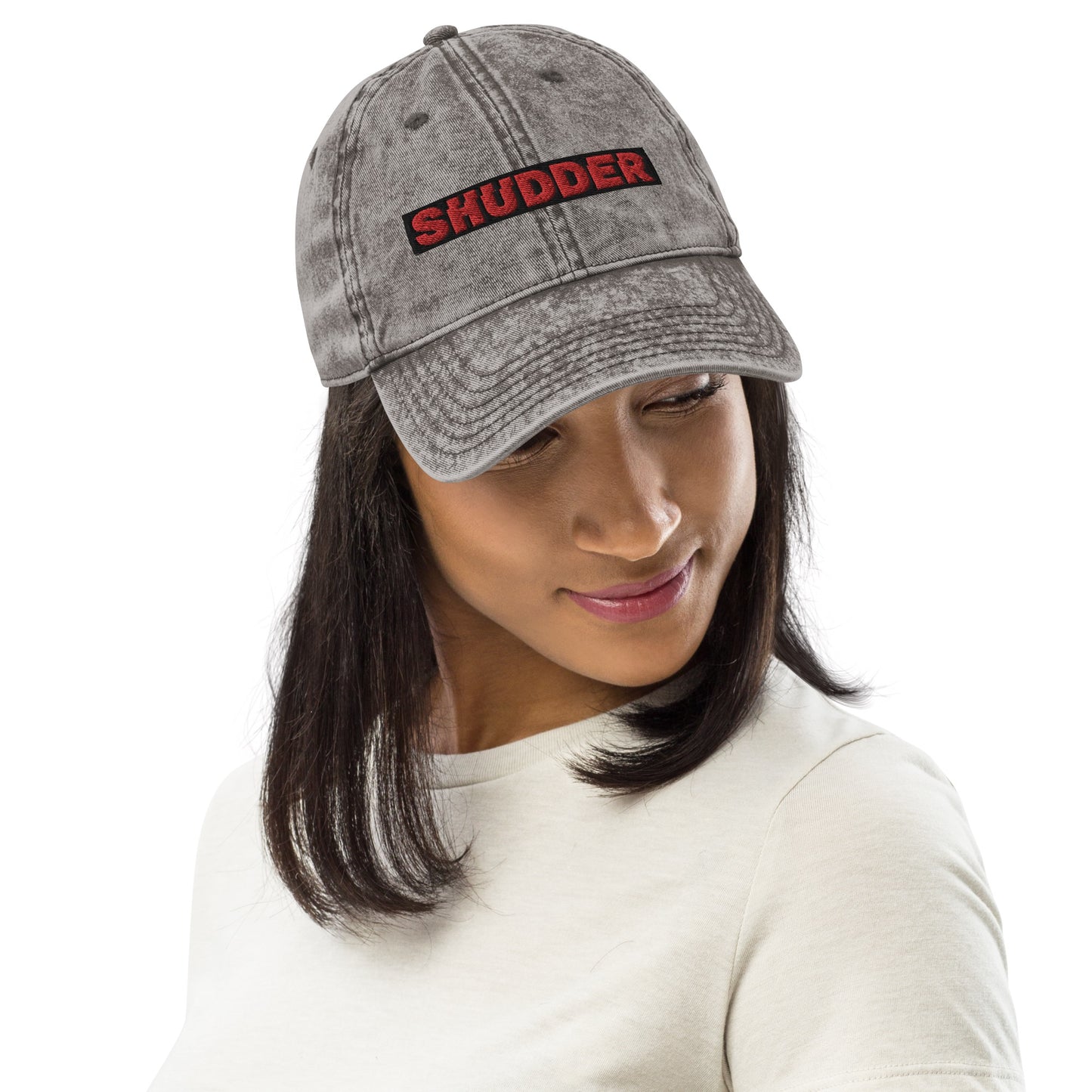 Shudder Logo Embroidered Vintage Hat