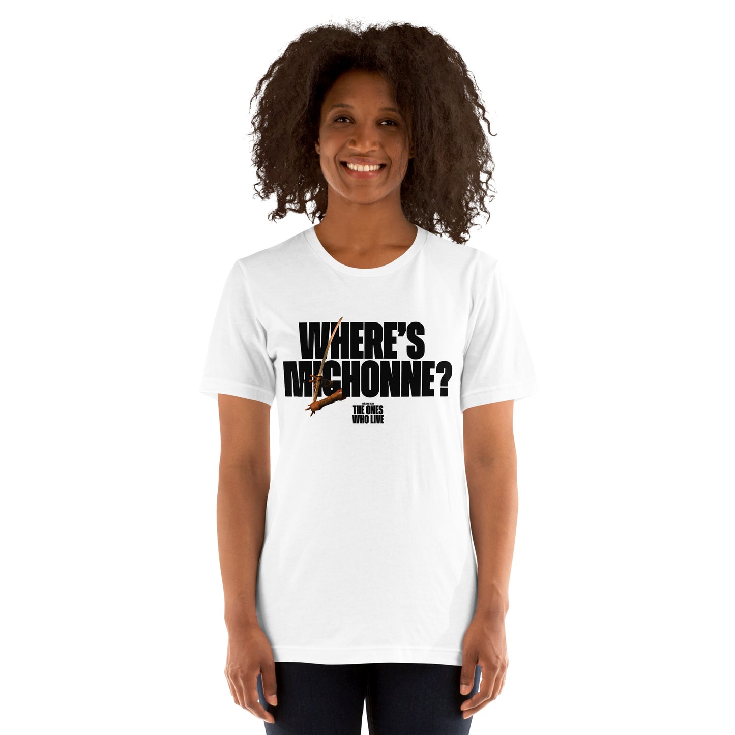 The Walking Dead Where's Michonne? Katana Adult T-shirt