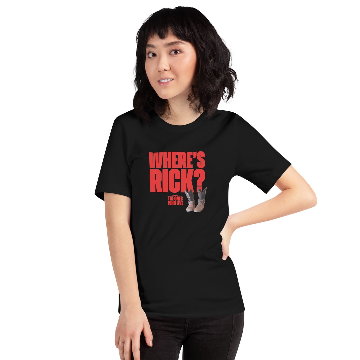 The Walking Dead Where's Rick? Boots Adult T-shirt