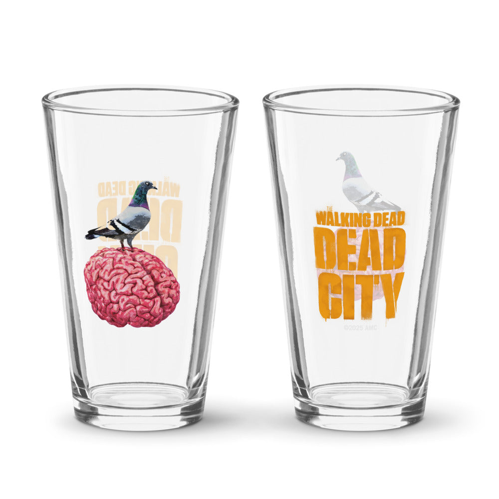 The Walking Dead: Dead City Bird Brain Souvenir Shaker Pint Glass