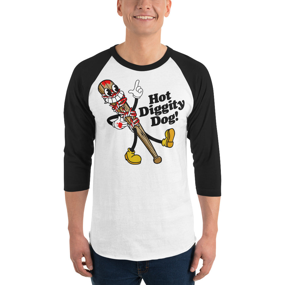 The Walking Dead Raglan Shirt 15th Anniversary Hot Diggity Dog