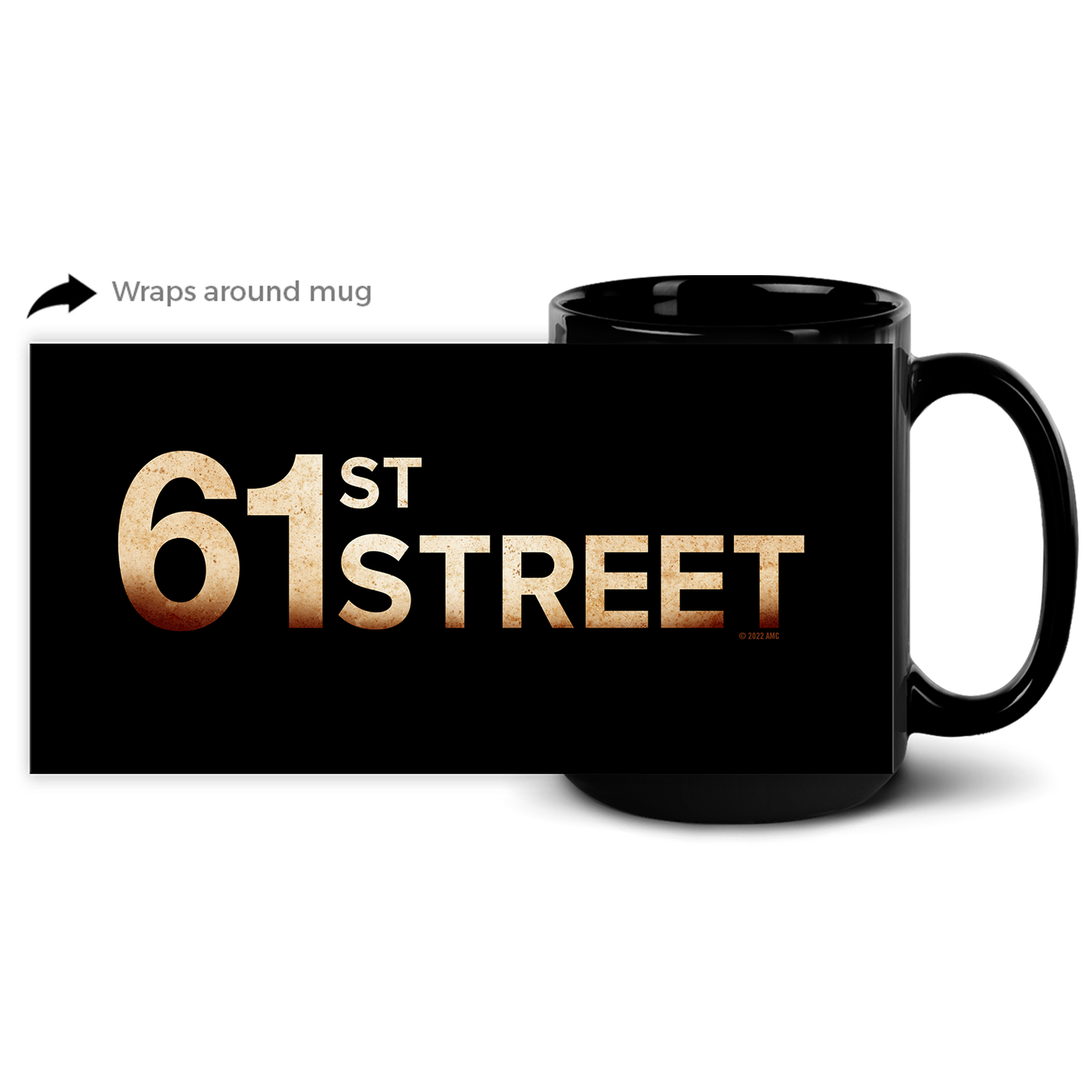 61st Street Logo Black Mug