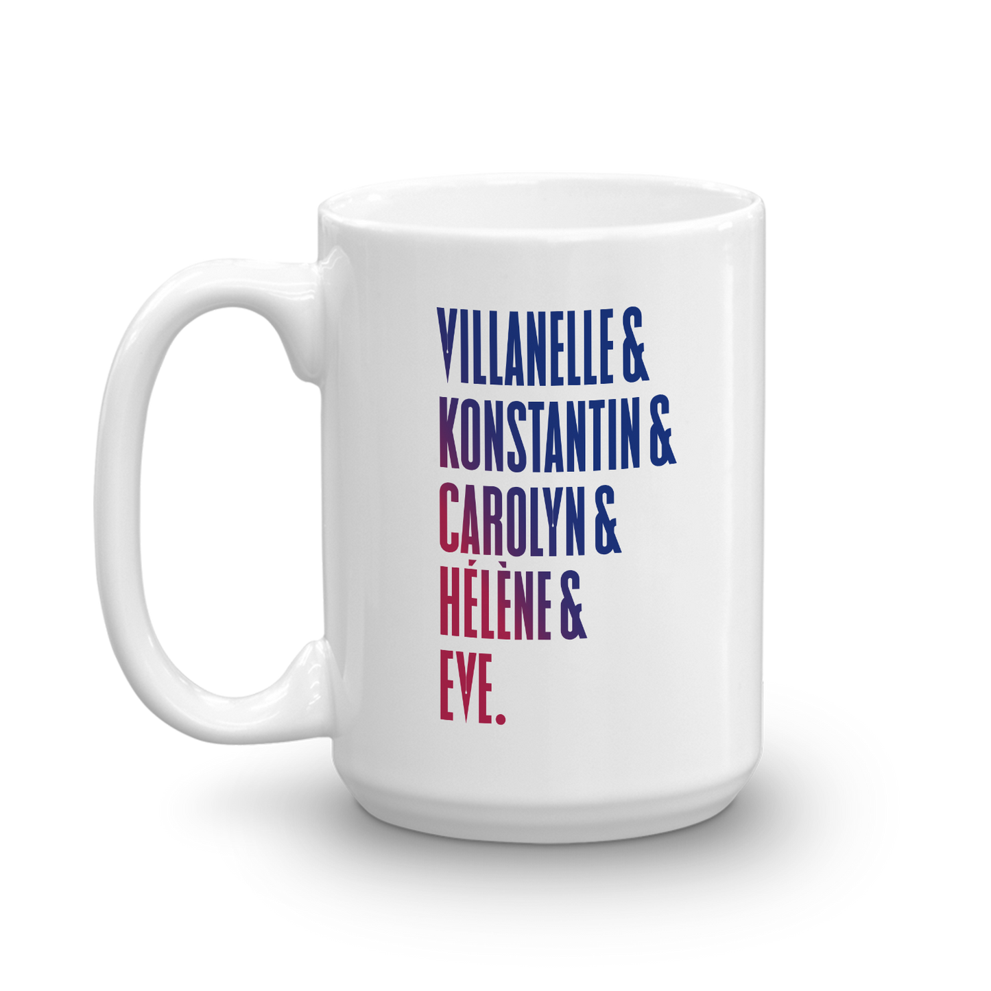 Killing Eve Characters White Mug