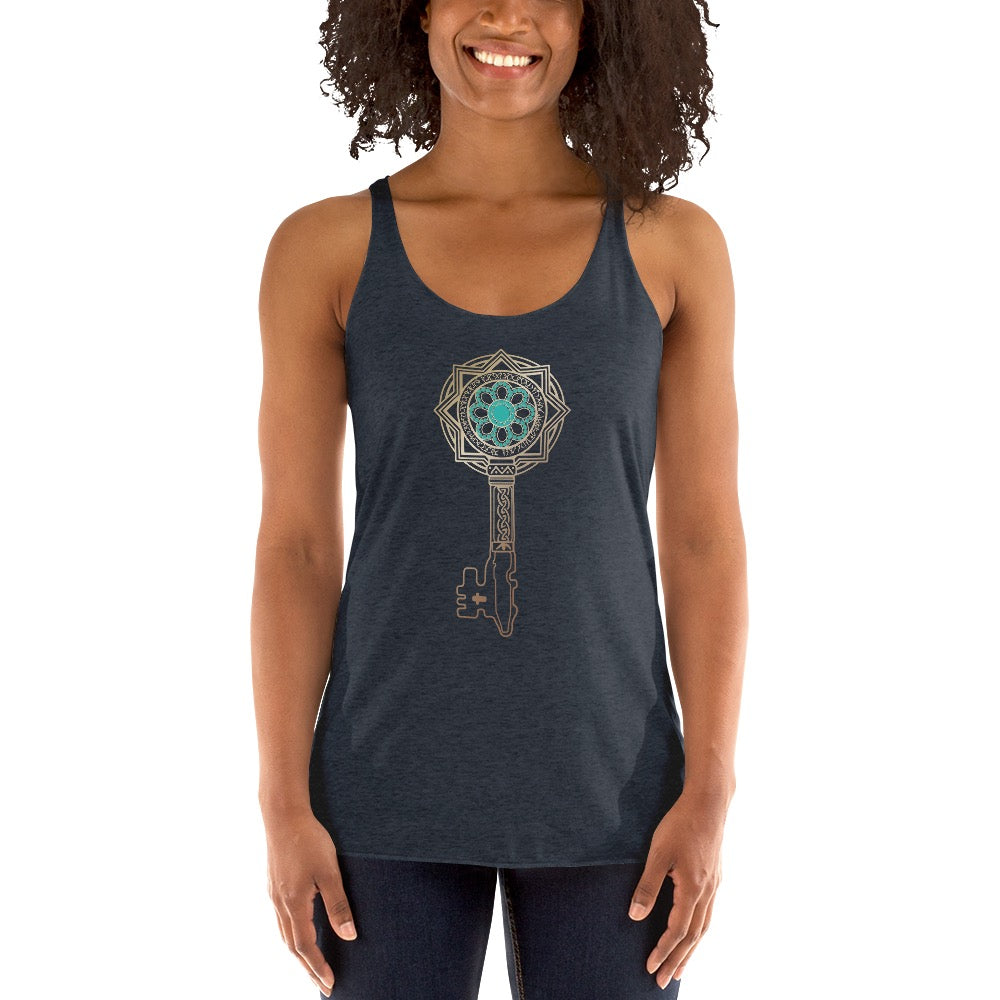 Anne Rice's Mayfair Witches Skeleton Key Women's Tri-Blend Racerback Tank Top
