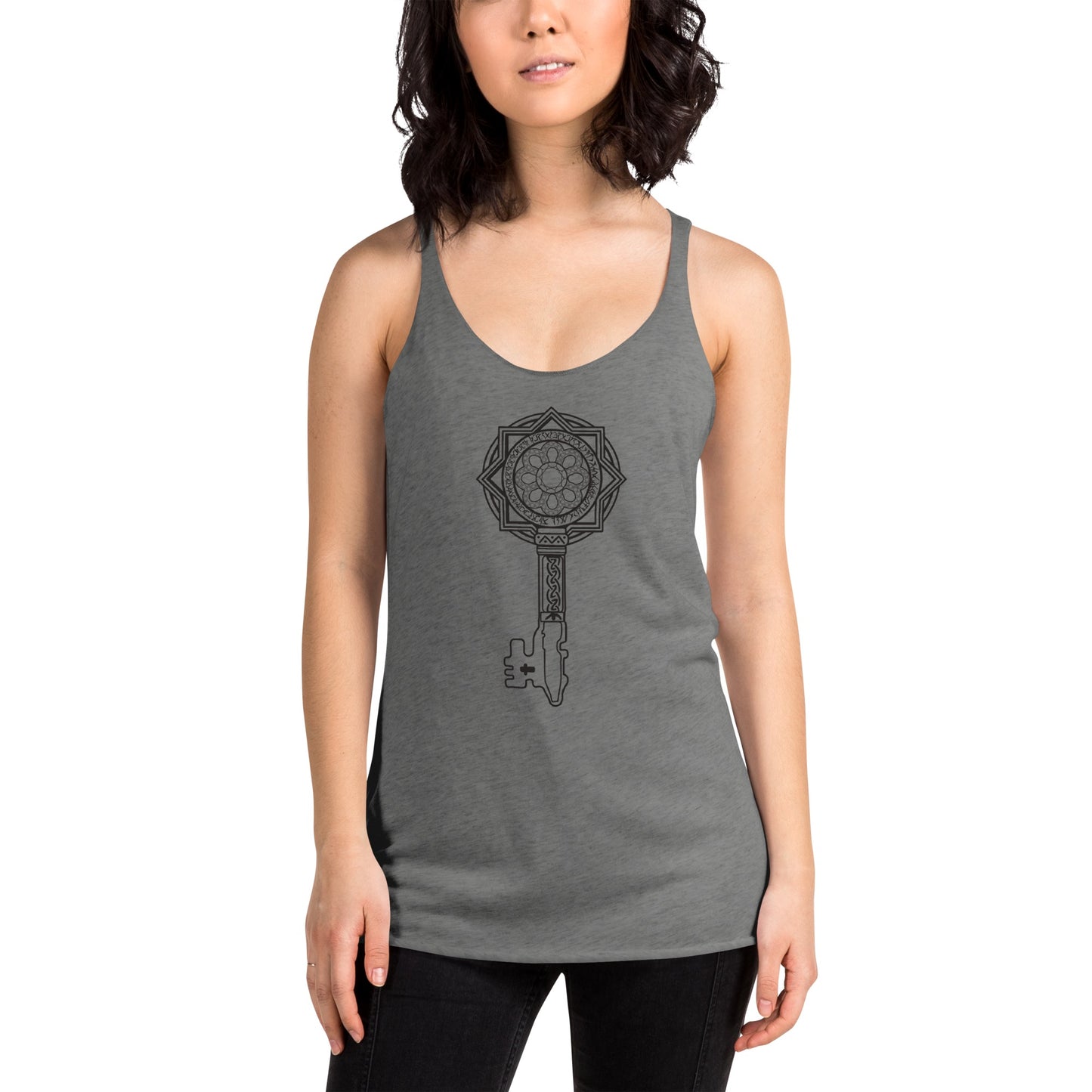 Anne Rice's Mayfair Witches Skeleton Key Women's Tri-Blend Racerback Tank Top