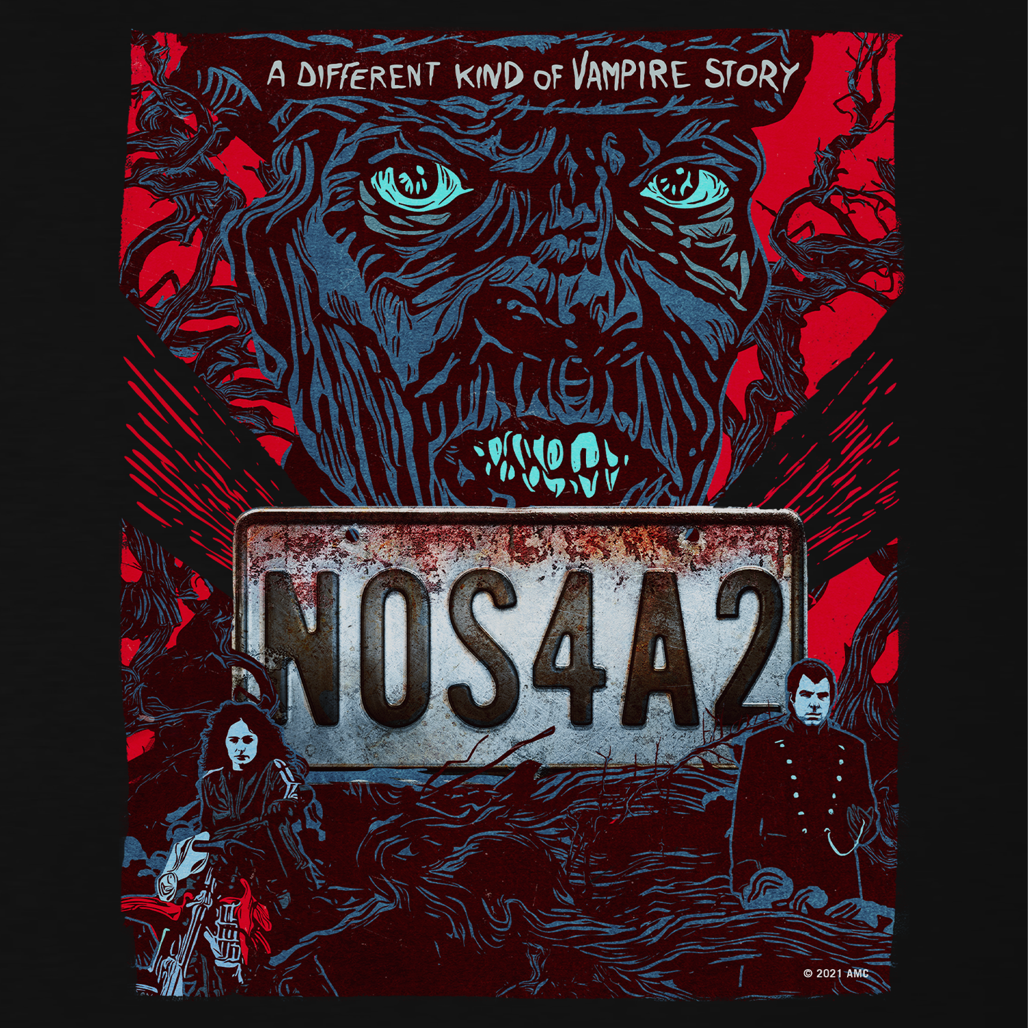 NOS4A2 Key Art Adult Short Sleeve T-Shirt
