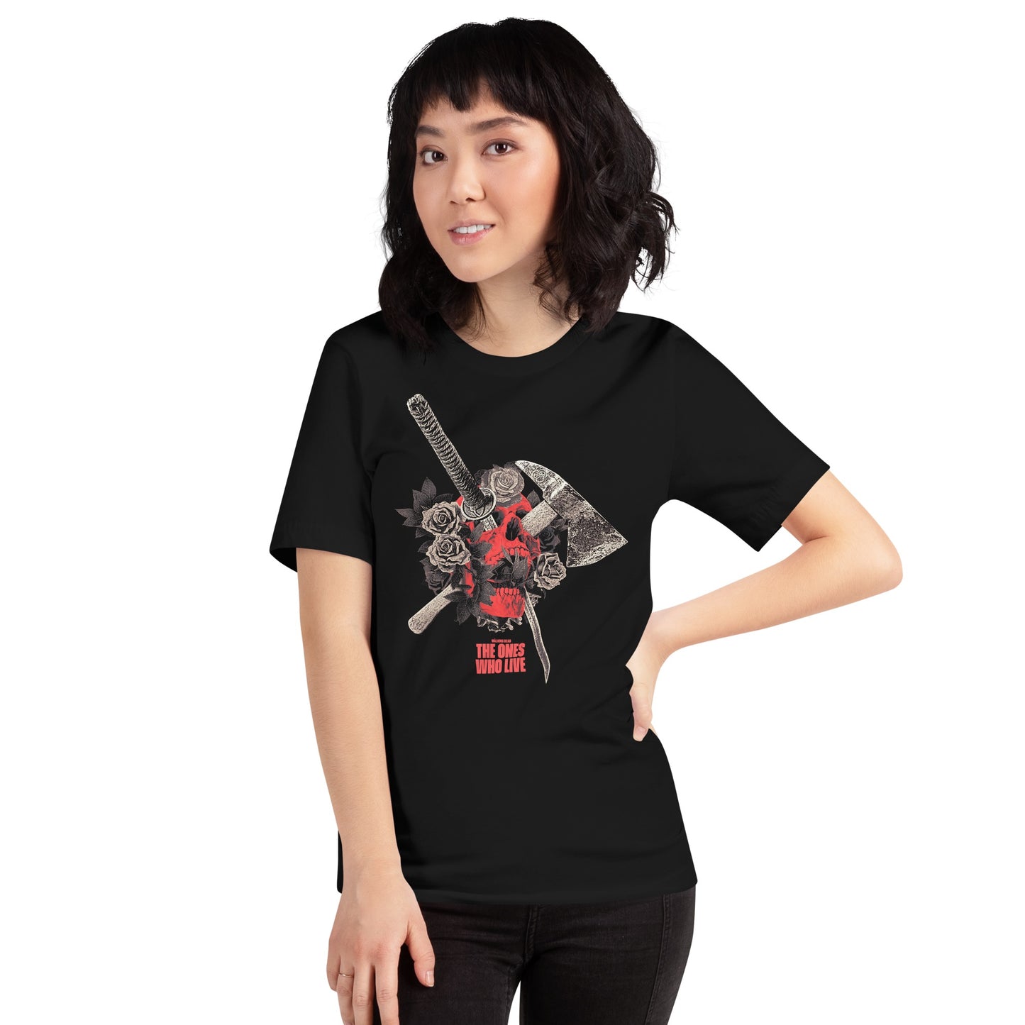 The Walking Dead: The Ones Who Live Floral Skull T-shirt