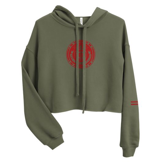 The Walking Dead Commonwelath Emblem Women's Fleece Crop Hooded Sweatshirt