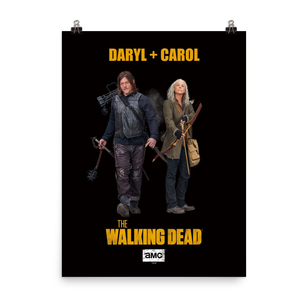 The Walking Dead Daryl + Carol Premium Satin Poster