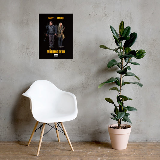 The Walking Dead Daryl + Carol Premium Satin Poster