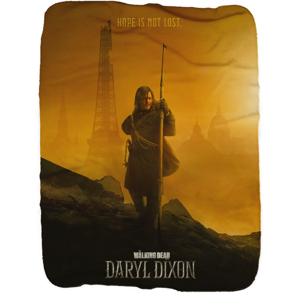 The Walking Dead Daryl Dixon Key Art Sherpa Blanket AMC Shop
