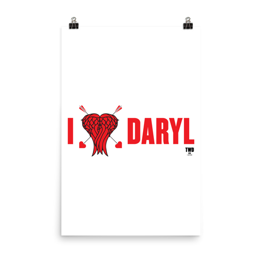 The Walking Dead I Heart Daryl Premium Satin Poster