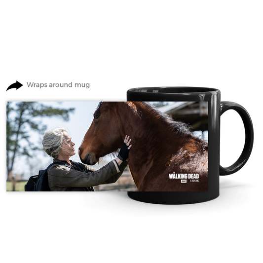 The Walking Dead Carol and Horse Black Mug