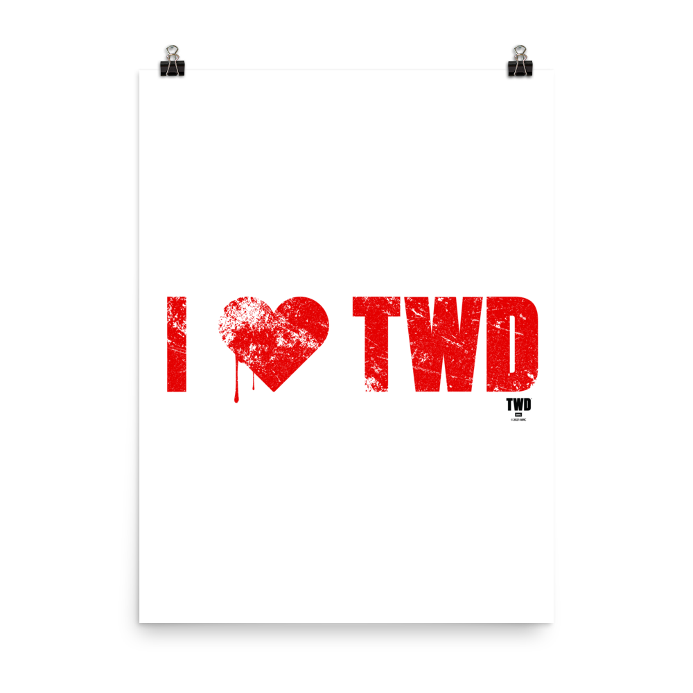 The Walking Dead I Heart TWD Premium Satin Poster