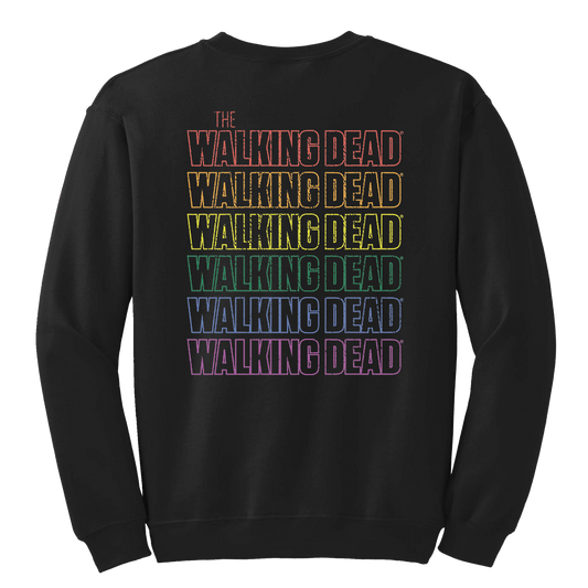 The Walking Dead Pride Repeat Logo Fleece Crewneck Sweatshirt