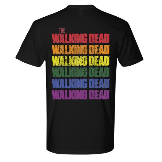 The Walking Dead Pride Repeat Logo Adult Short Sleeve T-Shirt