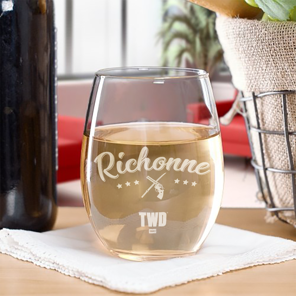 Engraved Stemless Wine Glasses