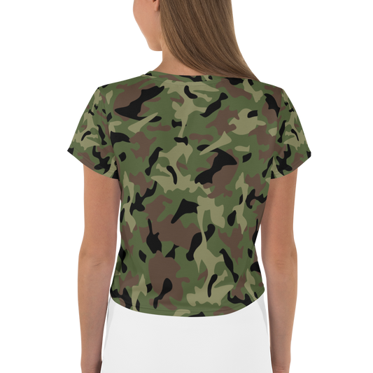 The Walking Dead Camo Logo Women's Crop T-Shirt