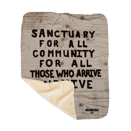 The Walking Dead Sanctuary For All Sherpa Blanket