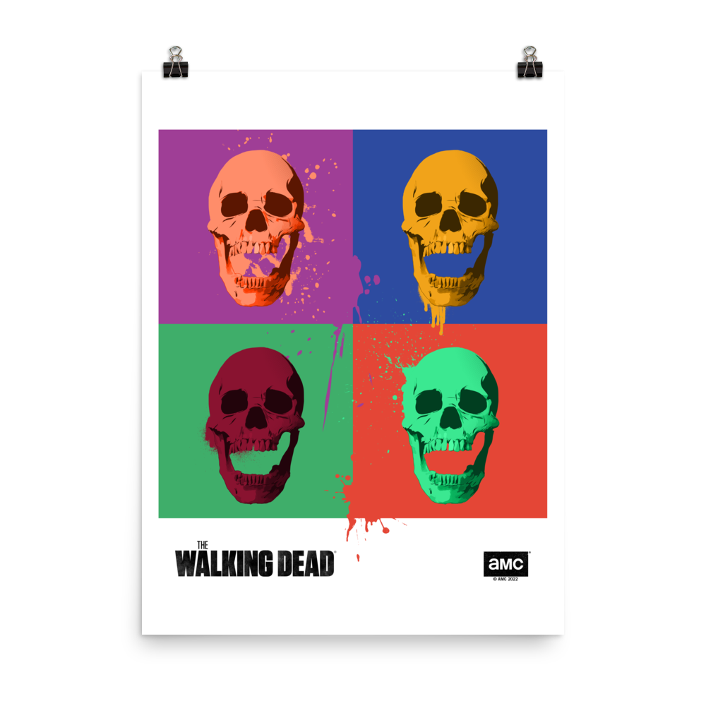 The Walking Dead Skull Pop Premium Satin Poster Amc Shop 7077