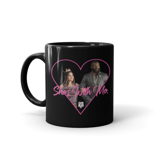 The Walking Dead She's With Me Black Mug
