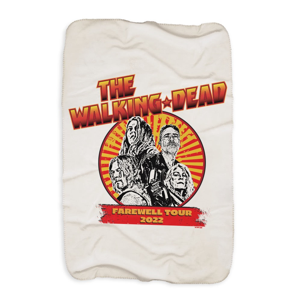 The Walking Dead Farewell Tour Band Sherpa Blanket