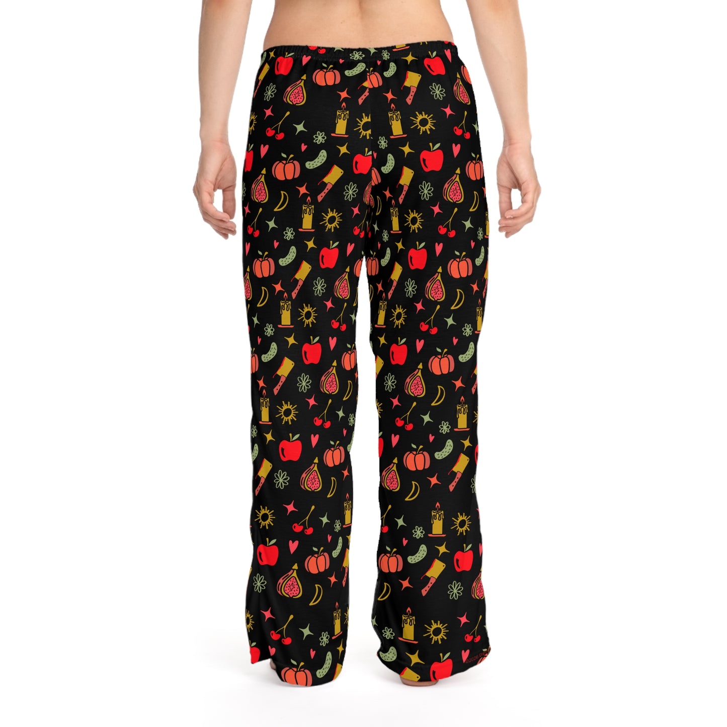 Forbidden Fruits Charms Black Pajama Pants
