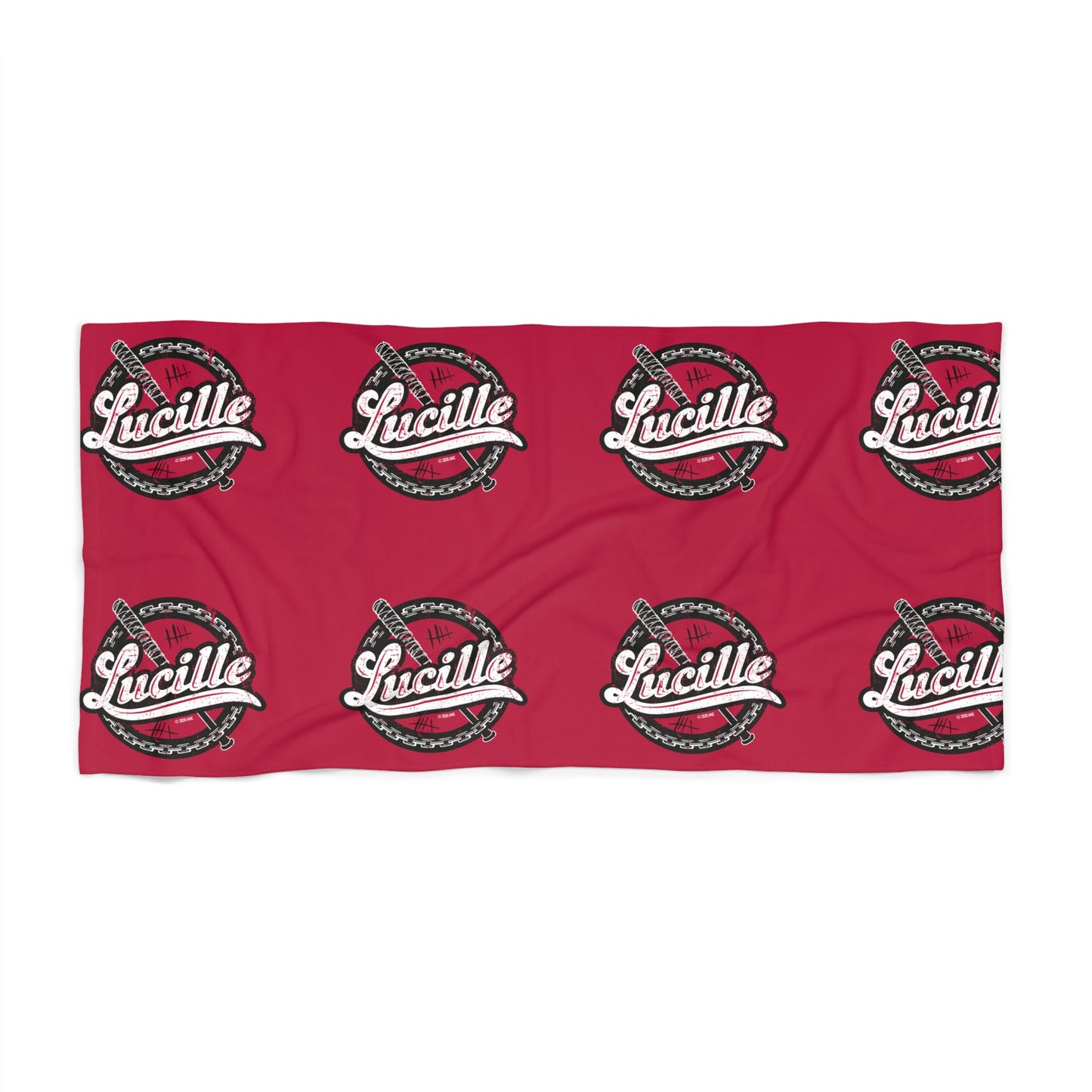The Walking Dead Lucille All Over Pattern Beach Towel