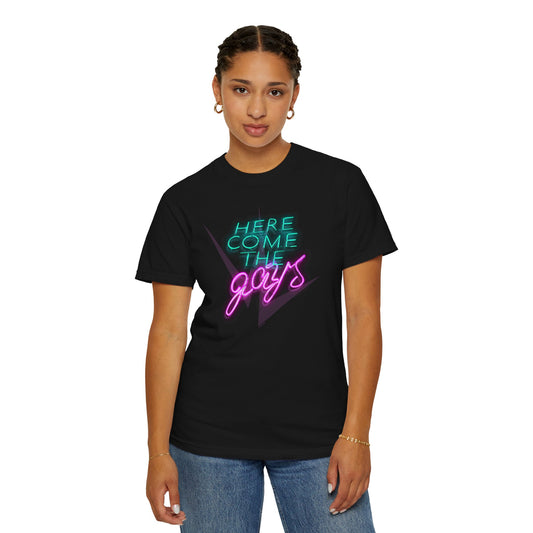 The Vampire Lestat 'Here Comes the Gays" Neon Pride T-Shirt-3