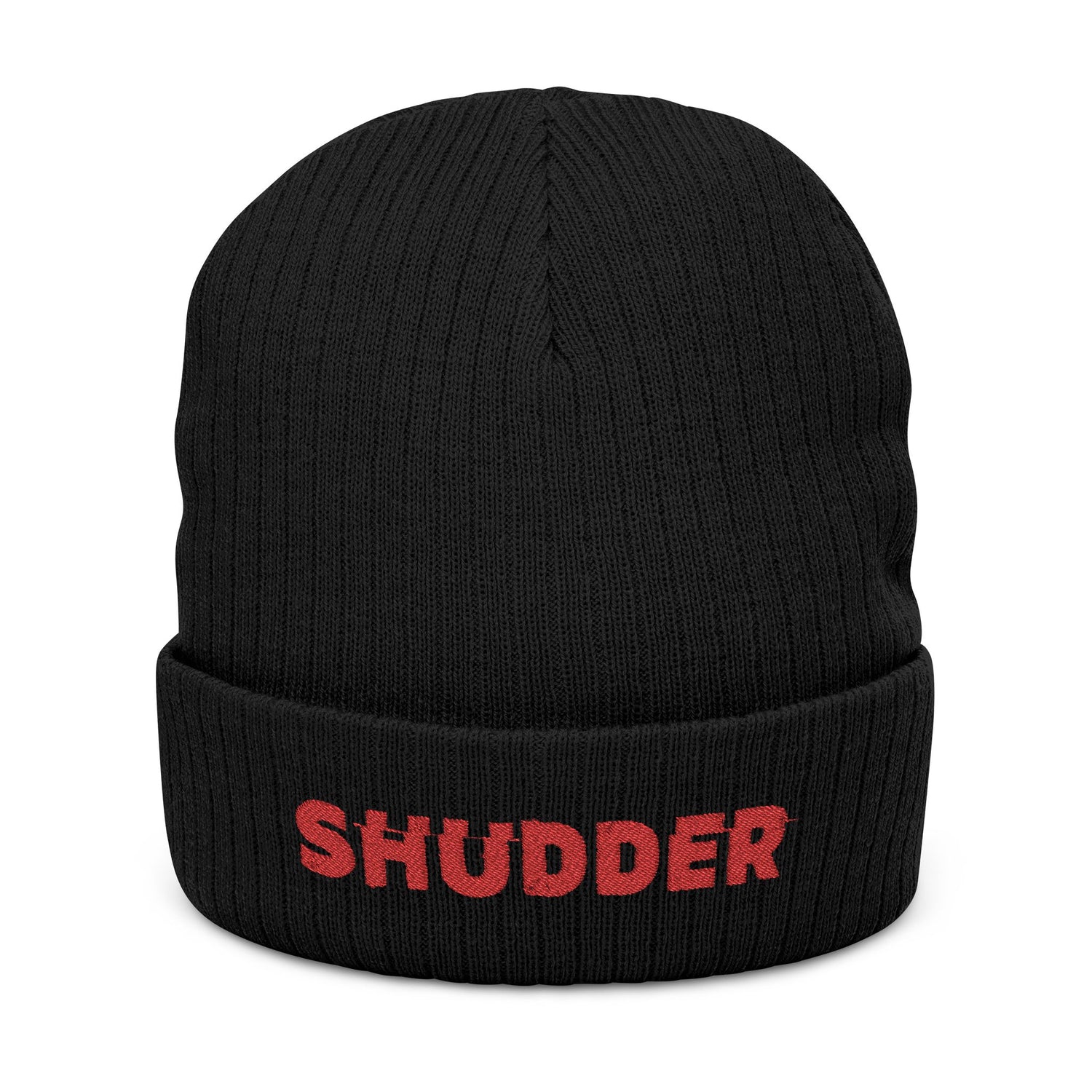 Shudder Logo Embroidered Ribbed Beanie