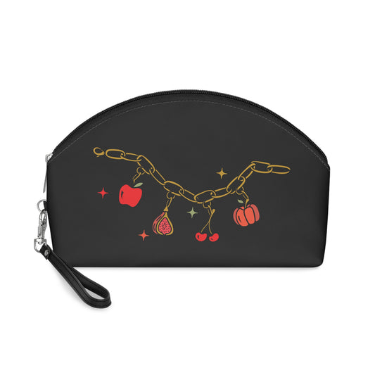 Forbidden Fruits Charms Cosmetic Makeup Bag Black