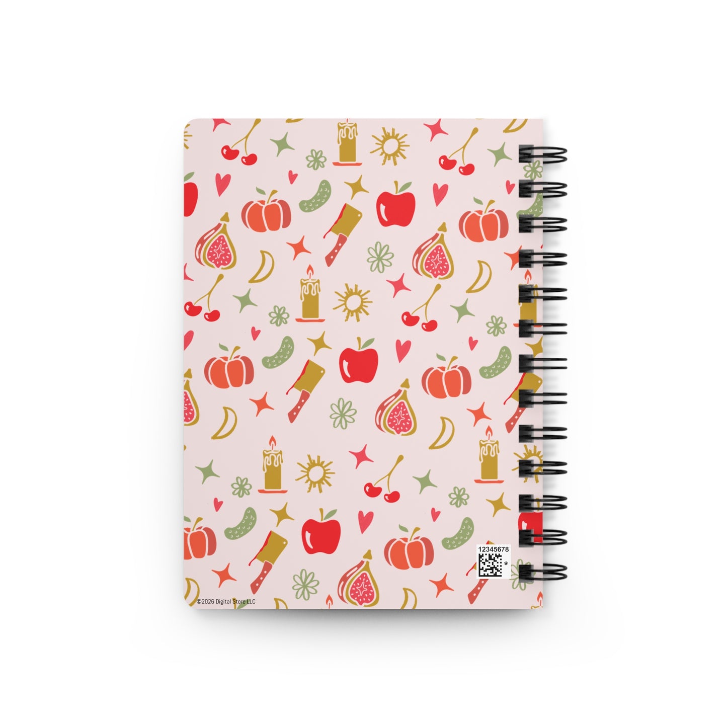Forbidden Fruits Charm Pattern Spiral Bound Journal