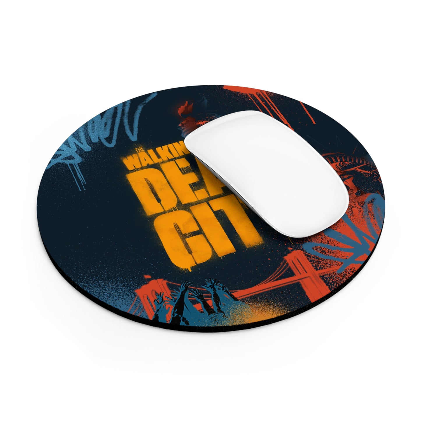 Dead City Statue of Liberty Round Mouse Pad