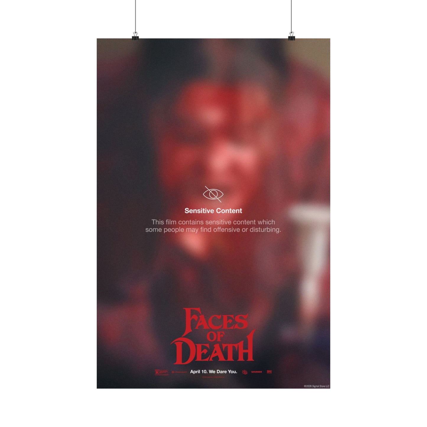 Faces of Death "Sensitive Content Warning" Margot Key Art Poster
