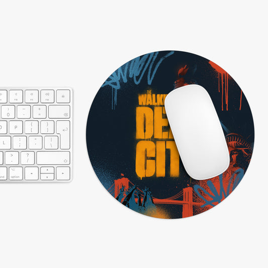 Dead City Statue of Liberty Round Mouse Pad