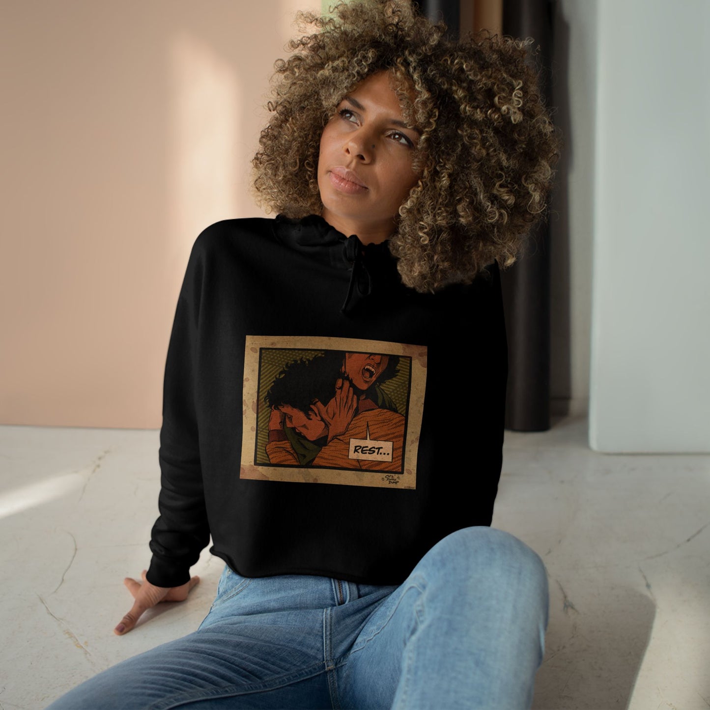 Interview With The Vampire x Cat’s Doodle Dump Rest Crop Hoodie