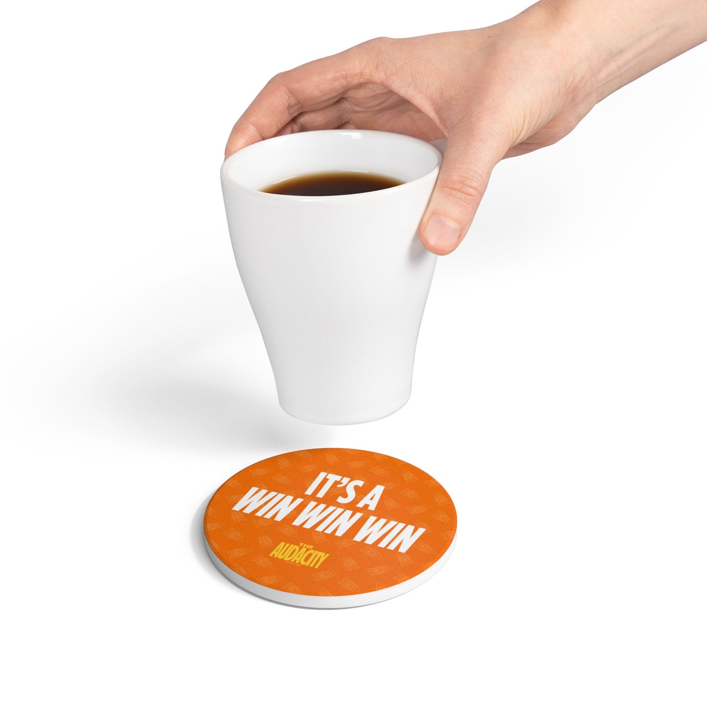 The Audacity It's A Win Win Win Ceramic Coaster