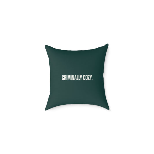 AcornTV Criminally Cozy Tea Pattern Throw Pillow