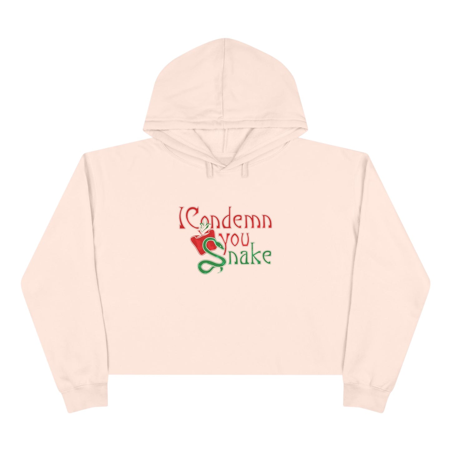 Forbidden Fruits I Condemn You Snake Cropped Hoodie